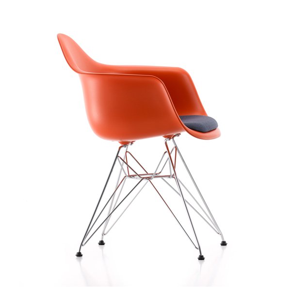 Flash Furniture Alonza Series Transparent Side Chair, Orange