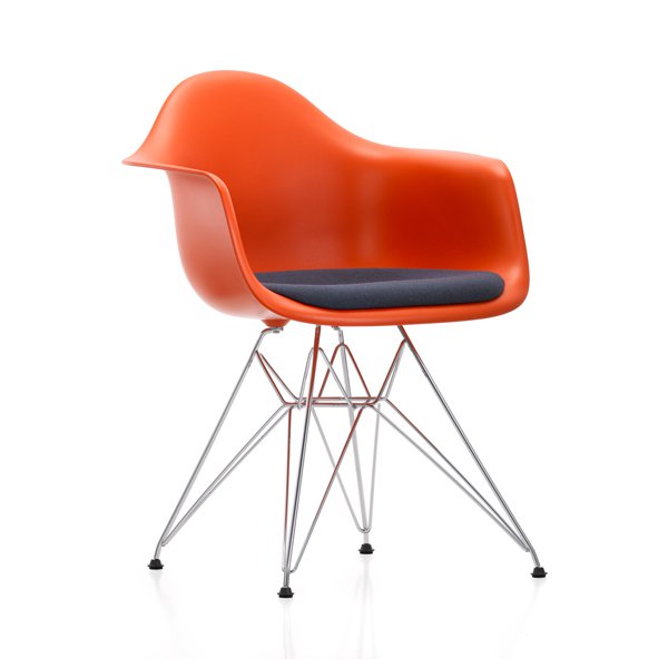 Flash Furniture Alonza Series Transparent Side Chair, Orange